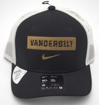 Nike Vanderbilt Commodores Team Issued Dri-FIT Rise Trucker Hat M/L NCAA