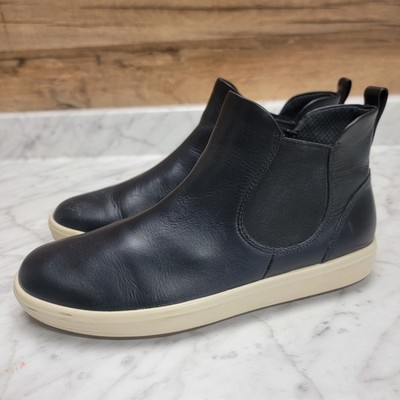 Ecco Soft 7 Chelsea Bootie Women's Sz EU 39 US 8 Black Comfort Ankle Boots
