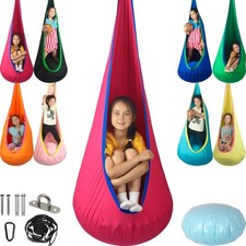 Kids Pod Swing Seat, Max 300 Lbs, Child Sensory Swing Chair Indoor  Outdoor The