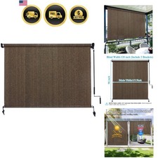 Outdoor Roller Shades 10w X 8h Exterior Cordless Patio Shades Roll Up Outd...