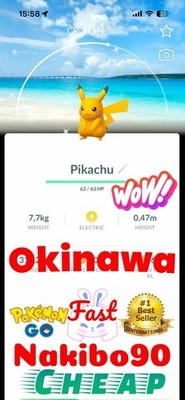 Pokemon  Shiny Pikachu Okinawa Backgroud P TC Go Tra-de 