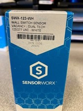 SENSORWORX SWX-123-WH Dual-Tech Wall Switch Occupancy Sensor 120/277V White