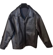 ANGELO LITRICO  Leather Casual Single Breaste...