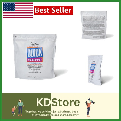 #ad White Powder Lightener 1lb Professional Hair Bleach for Up to 8 Levels $33.99