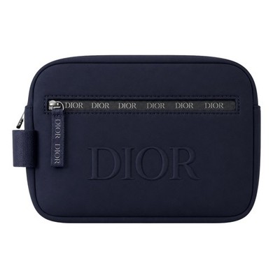 DIOR NAVY & BLACK TRAVEL ZIP BAG/SAUVAGE ELIXIR 2X/SAUVAGE EAU DE