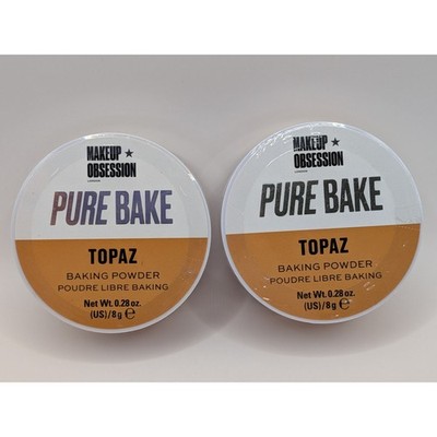 Makeup Obsession Pure Bake Baking Powder Topaz 8g Loose Setting Powder 2 Pack