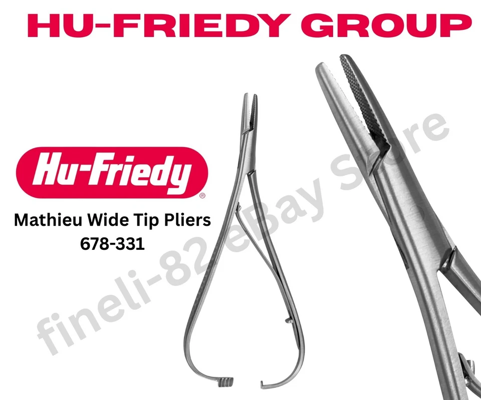 Lote de 4 alicates de ortodoncia Hu Friedy Mathieu de punta ancha 678-331 Foto 4 de 4