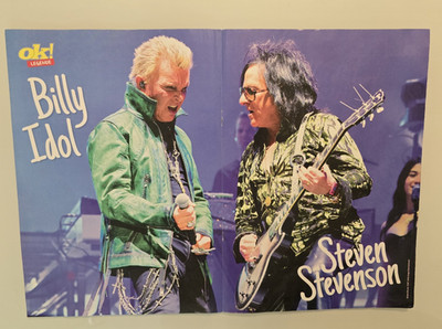 Billy Idol / Becky G  - Very rare poster from Croatia  2025 30 x42 cm