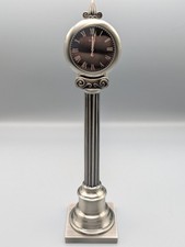 Bulova Miniature Park Place Clock B5303 Antique Pewter