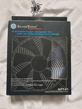 Computer Fan-SILVERSTONE  SST. AP141. Transp Blue UV Blades Black Frame D. 139mm