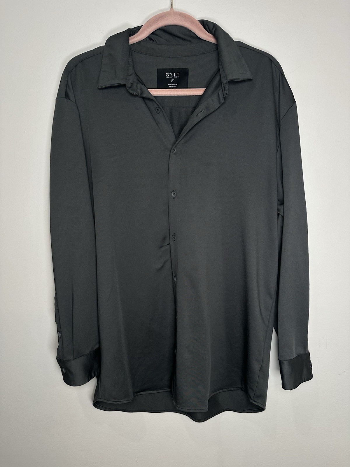 BYLT Premium Basic Button Down Shirt Size XL Blac… - image 1