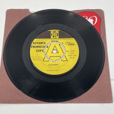 The Factotums Cloudy 7  Promo Single Vinyl Record 45rpm Easy Said Easy Done PYE