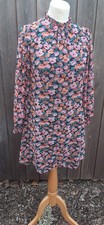 BNWT Oliver Bonas Pink Floral Shift Dress Size 6 Long Sleeves Charity Sale