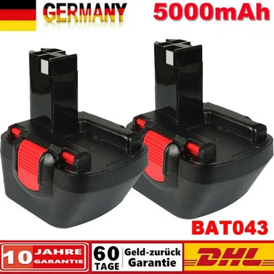FÜR BOSCH 2 batterie 12 V 5,0 Ah Ni-MH per Bosch BAT043 BAT045 BAT046 GSR 12-2 CVR 1200 CVR 12