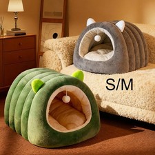 Cat Bed Enclosed Soft Cozy Warm Comfortable Nest with Removable Washable Cushion