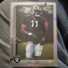 Topps 2025 Chrome Jeremy Chinn #184 Las Vegas Raiders Refractor
