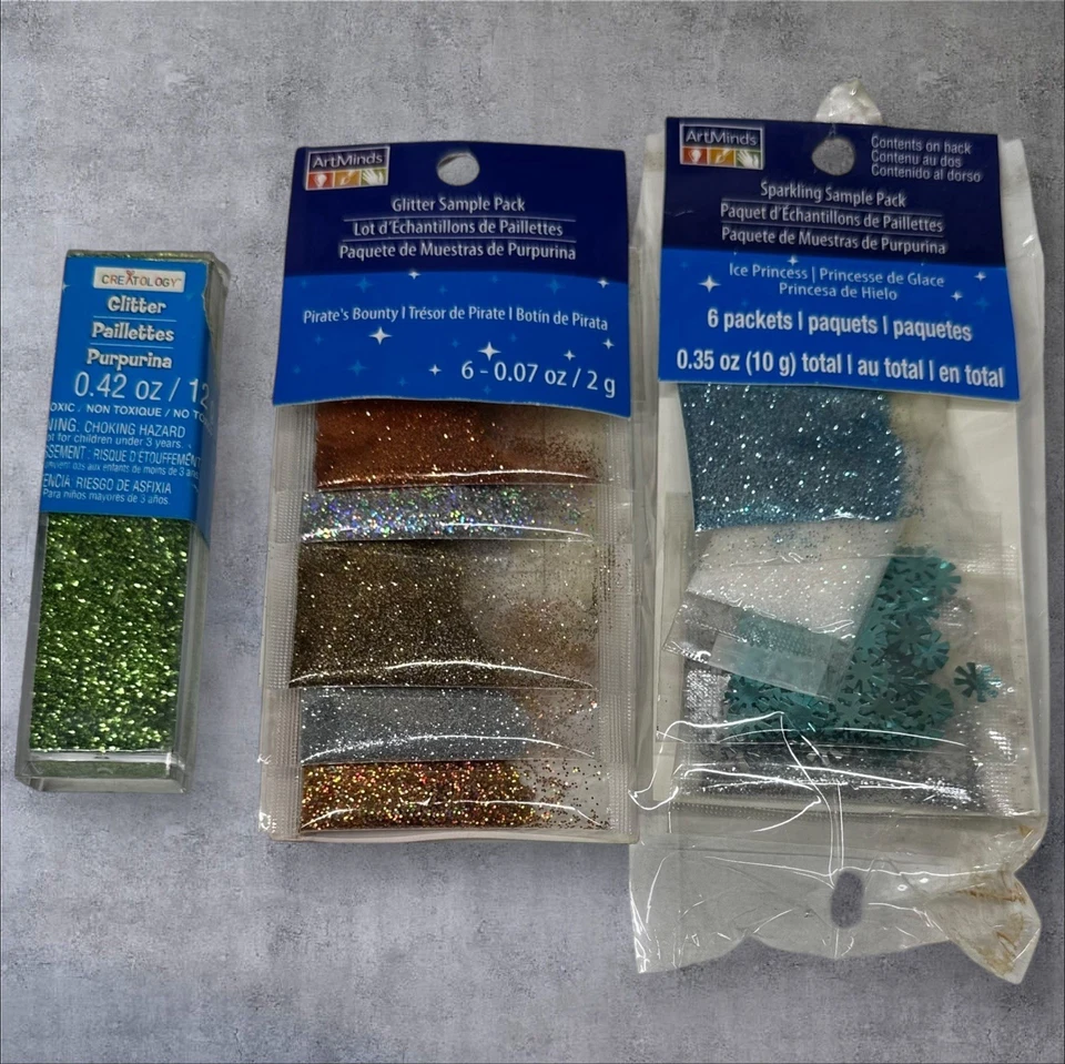 Lote de 10+ contenedores GLITTER de diferentes tamaños de varias marcas Foto 2 de 4