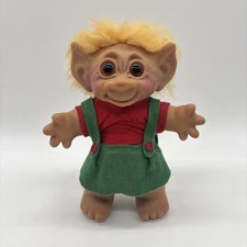 Vintage 1959-1960 Thomas Dam Lykketroll Sawdust Rubber Troll Doll 8.5” Tall