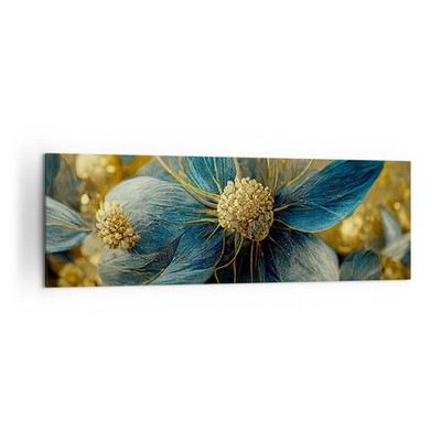 Wandbilder 160x50cm Leinwandbild Deco Blumen Elegant Groß XXL Bilder Wanddeko