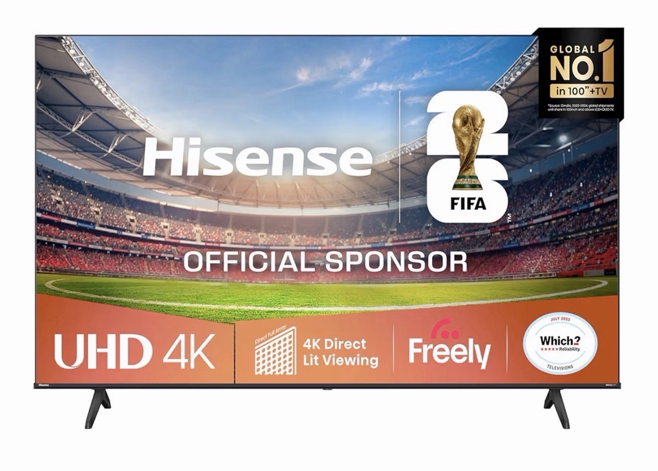 Hisense 43" 43A6QTUK 4K Ultra HD Smart TV AI TV - 4K UHD, Hi-View AI Engine