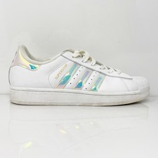 Adidas Boys Superstar AQ6278 White Casual Shoes Sneakers Size 7.5