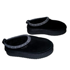 Koolaburra UGG Women Burree Platform Slipper 8 Suede Embroidered Faux Fur Clog