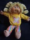Vintage 1985 Cabbage Patch Kids Pale Yellow Yarn Hair Blue Eyes Tooth Girl