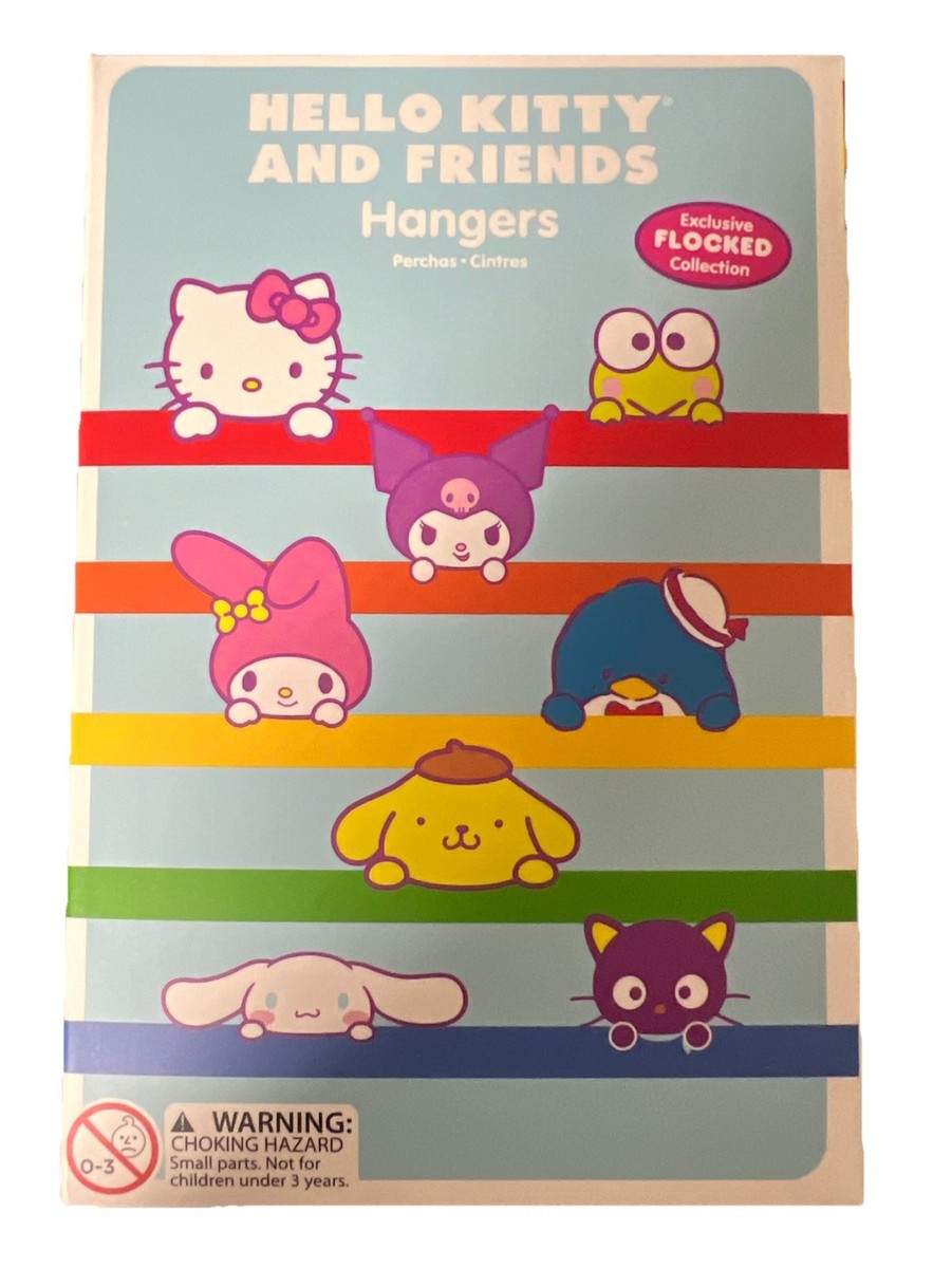 HELLO KITTY and Friends Jumbo Flocked Hangers Complete Set of 8
