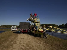 Activity at one of the Freetown Farm Bogs harvesting locations, where