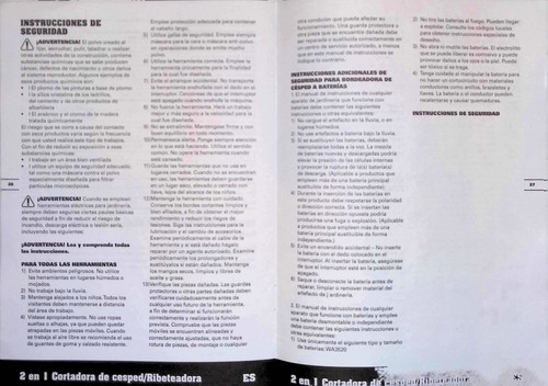 Worx WG155 20V Max Trimmer Manual Grass Edger Cordless Tool Instructions - Picture 7 of 7