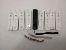 Lot of 9 OEM Nintendo Wii Remote Wiimote, 1 Motion Plus for Parts Repair Broken