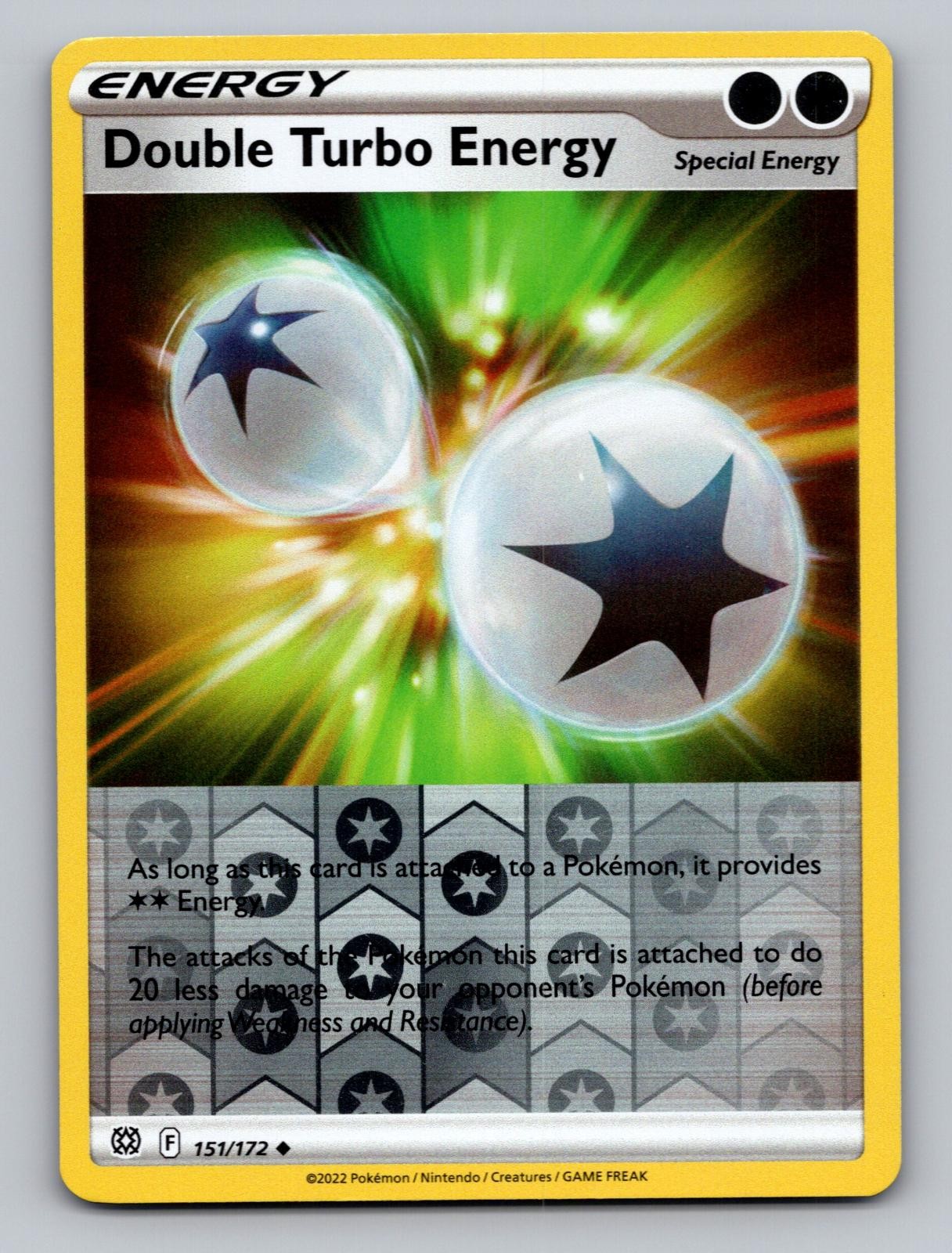 Double Turbo Energy 151/172 Uncommon Brilliant Stars Pokemon Reverse Holo NM