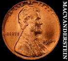 1944 Lincoln Wheat Cent- Red- Choice Gem Brilliant Unc Luster- No Reserve #K2048