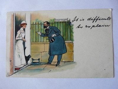 TUCK ''IT IS SCHWER ZU ERKLÄREN'' Comic Postkarte, Lance Thackeray Art.   (a37)