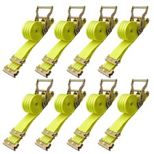 8 Pack Heavy Duty 2 X 15 E-track Ratchet Straps - 4500lbs Tie Down Straps For 8 Pack Heavy Duty 2 X 15 E-track Ratchet Straps - 4500lbs Tie Down Straps For