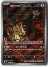 2025 Team Rocket's Meowth ⭐️ 203/182 Holo Destined Rivals Pokemon NM