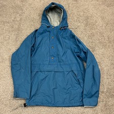 REI Jacket Gore-Tex Anorak Pullover Medium Blue Vintage Made in USA 171-069