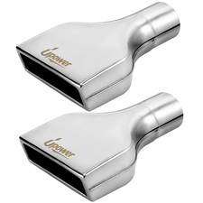 Upower 2pcs Exhaust Tip 2.5 Inlet 2 X 6 Outlet 10 Long Rolled Rectangle Exhaust