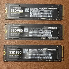 1 TB - Lot of 3 Samsung M.2 NVMe SSD MZ-V8V1T0 MZVLQ1T0HBLB
