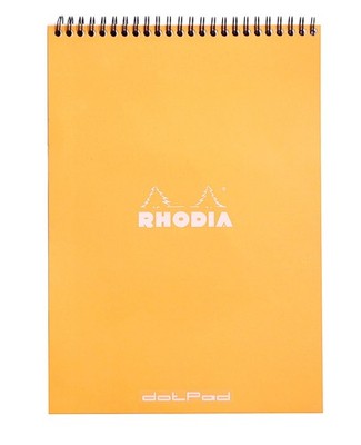 Rhodia Wirebound Notebook 8 1/4 x 11 3/4 Dot Pad Orange