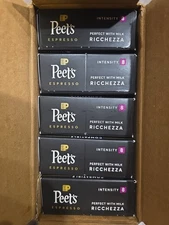 (5) Boxes Peet's Coffee Espresso Capsules Ricchezza, Intensity 8, 50 ct 11/18/25