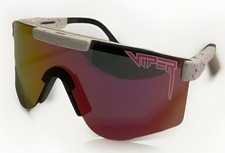PIT VIPER The LA Brights Original Polarized White with Pink Splatter Sunglasses