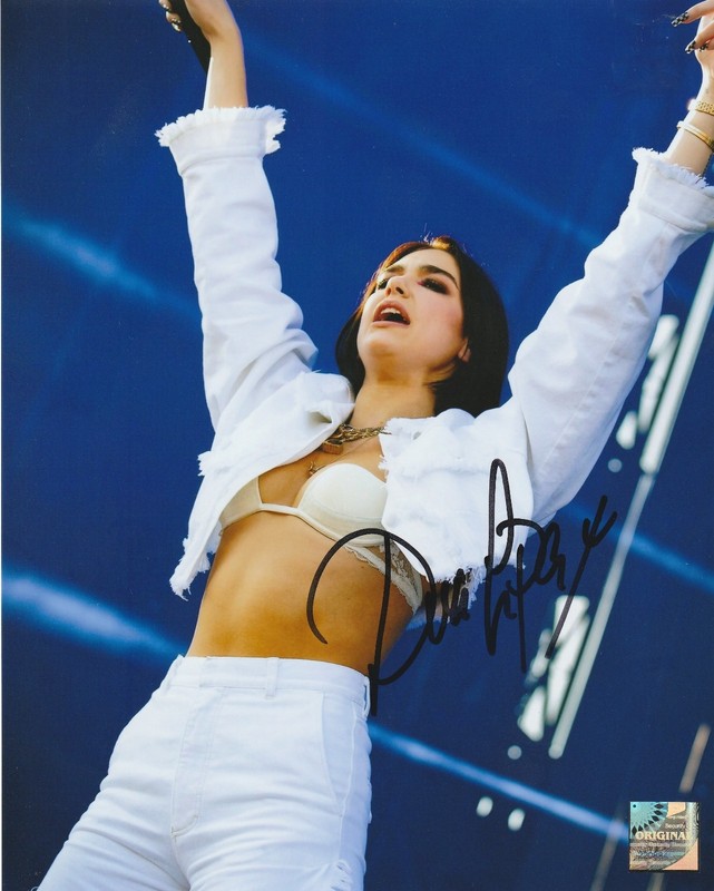Dua Lipa/ Singer Pop Star, Grammy Sexy Signed Autograph 8x10 Matte W/COA