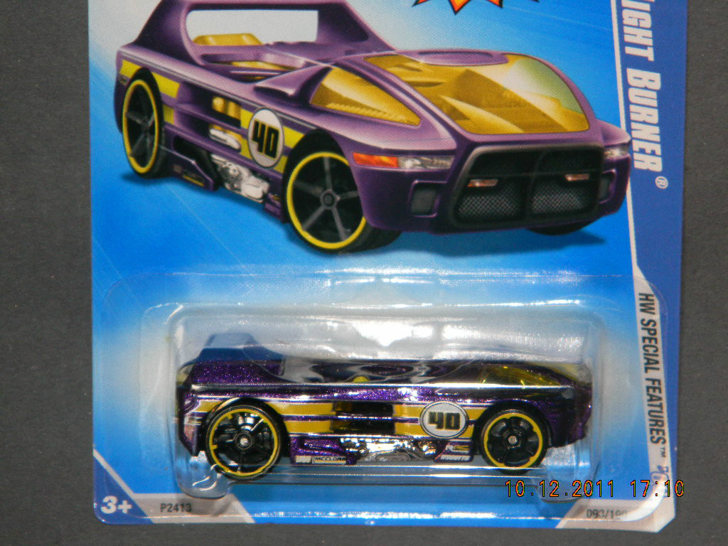 HW HOT WHEELS SPECIAL FEATURES #7/10 NIGHT BURNER HOTWHEELS PURPLE/YELLOW VHTF