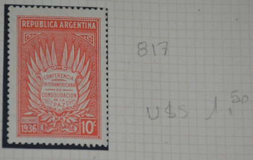 Argentinien GJ Lot 013 Nr. 731-733-734- 817 Sehr Beschreibung - Bild 3 von 6