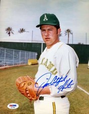 Jim Catfish Hunter Psa Dna Coa Autographed 8x10 Photo  Hand Signed Authentic