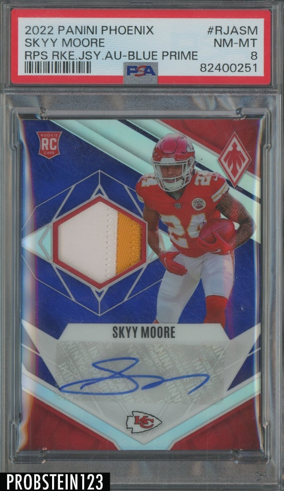 Skyy Moore Panini Phoenix Rps Rookie Jersey Autograph #RJASM Blue Prime