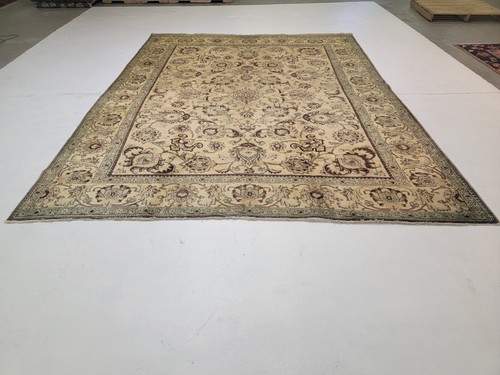 Antique Oriental Hand-Knotted Wool Area Rug Ivory/Beige 9'5"x 12'8"