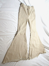 FREE PEOPLE Womens Size W 27 R Super Flare/Distressed Bottoms Bells Jeans Flaw