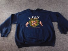 Lion King Mens sweatshirt Large Blue Disney graphic crewneck pullover
